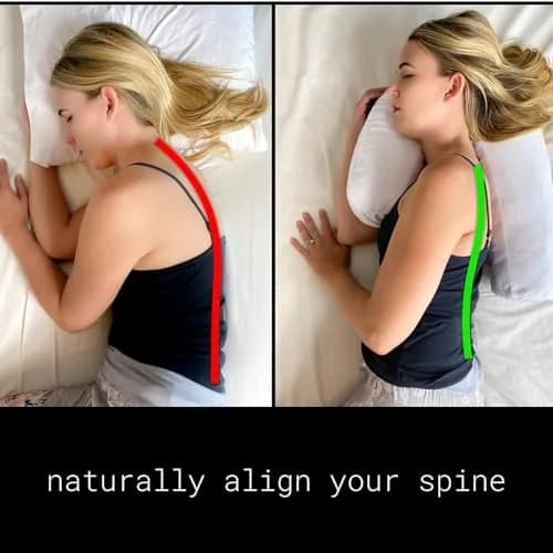 MISTIC COOL Side Sleeper Pillow with Ear Hole | Neck & Spine Support for Adults thumbnail 4
