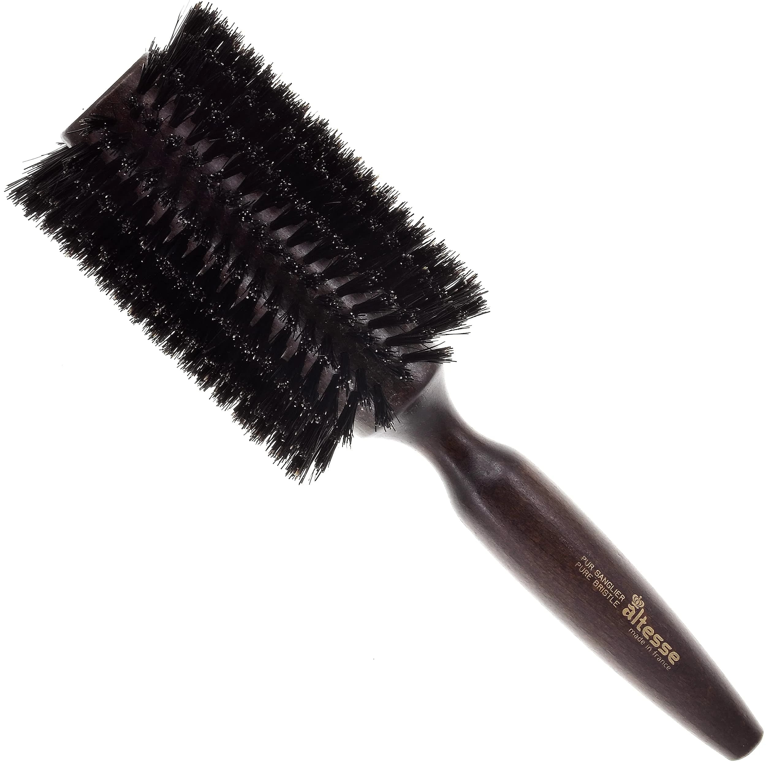 Altesse 2418P Boar Bristle Round Brush 70mm | Handmade French Styling Tool for Long Hair — Extra Large