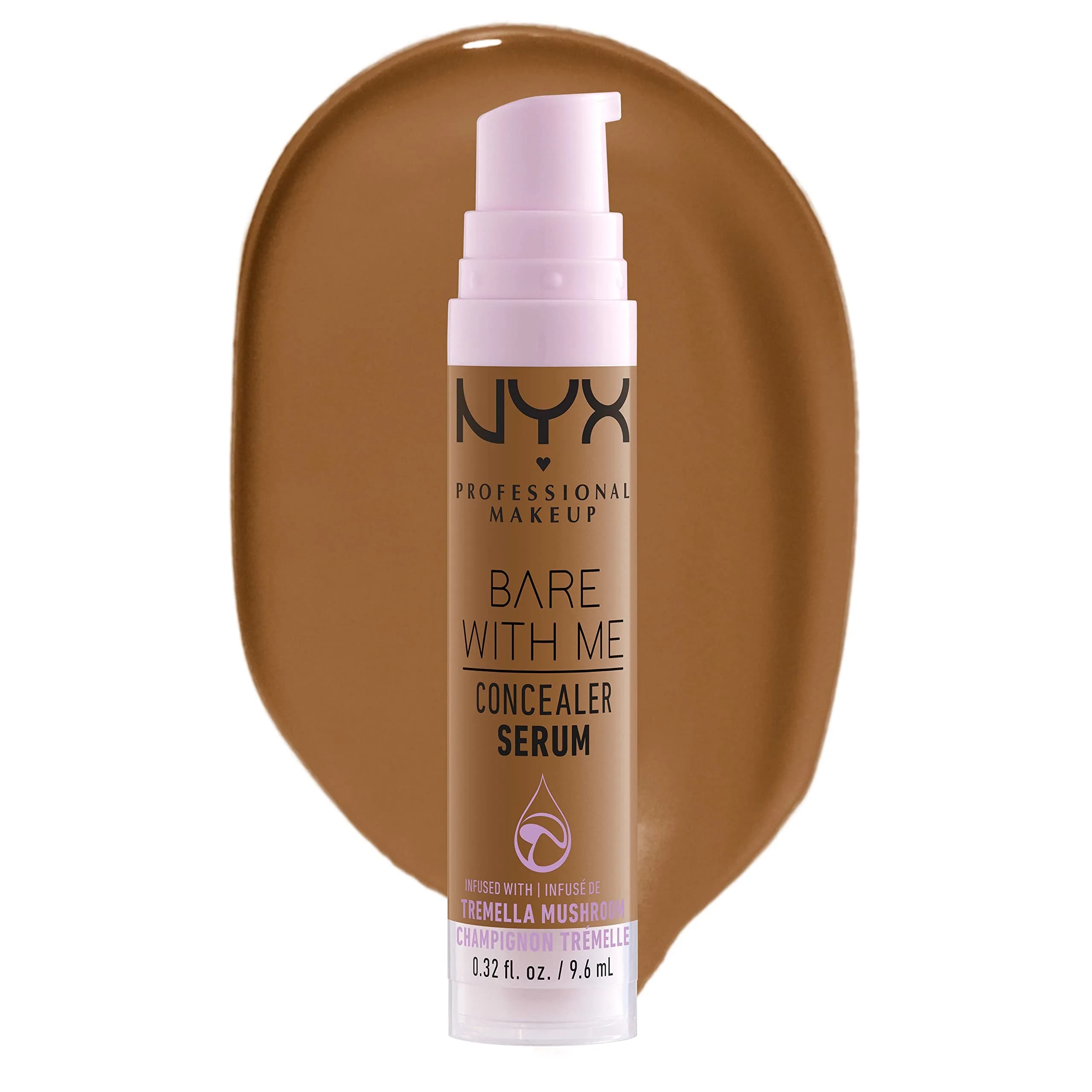 NYX PROFESSIONAL MAKEUP Bare With Me Concealer Serum Camel 9.5ml (0.32 Fl Oz) | 24Hr Hydration — 10 Camel