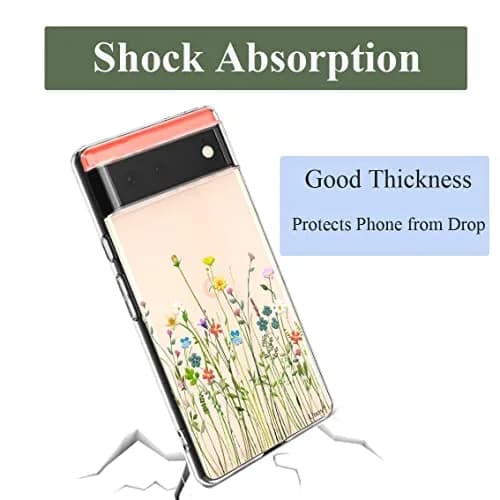 Unov Clear Flower Bouquet Case for Google Pixel 6 5G 6.4 inch | Slim Fit with Camera Protection thumbnail 5