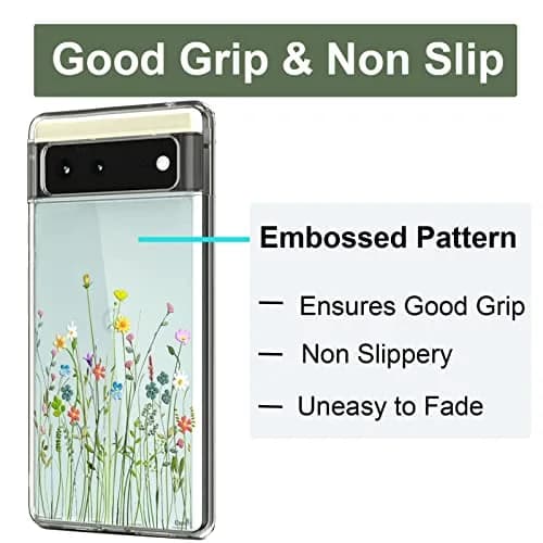 Unov Clear Flower Bouquet Case for Google Pixel 6 5G 6.4 inch | Slim Fit with Camera Protection thumbnail 3