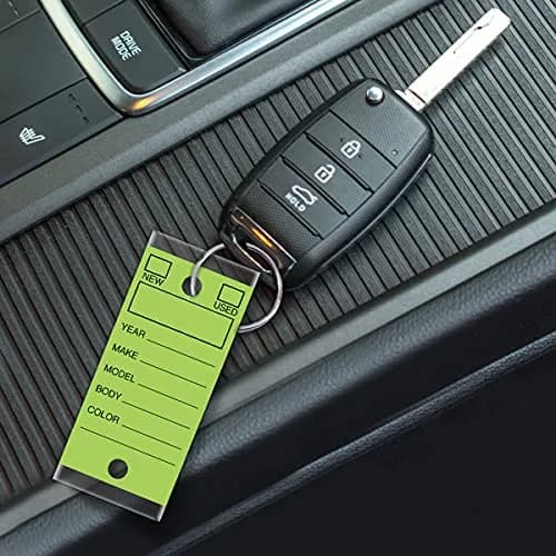 Versa-Tags Lime Green Self-Protecting Key Tags with Split Rings, 1000-Pack | Durable, High-Volume Automotive Organization thumbnail 5