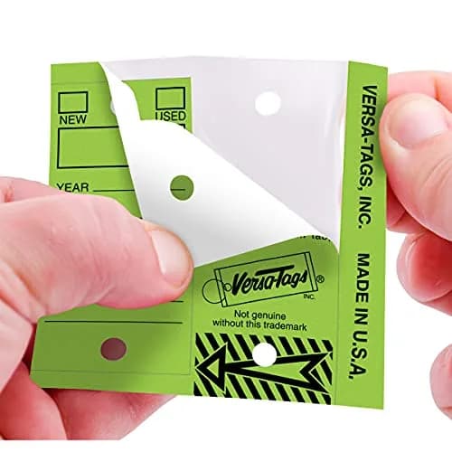 Versa-Tags Lime Green Self-Protecting Key Tags with Split Rings, 1000-Pack | Durable, High-Volume Automotive Organization thumbnail 3