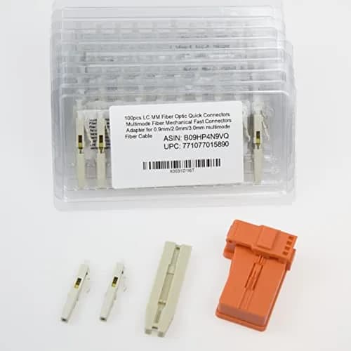 Leite LC Multimode Fiber Optic Quick Connectors 100pcs (50/125um) | Fast Mechanical Connectors for 0.9-3.0mm Cable thumbnail 1