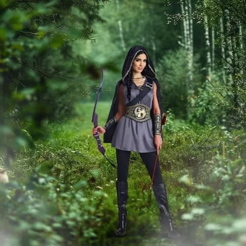 Studio Halloween Medieval Fantasy Huntress Women's Costume Medium 10-12 | Perfect for Cosplay & Parties thumbnail 4