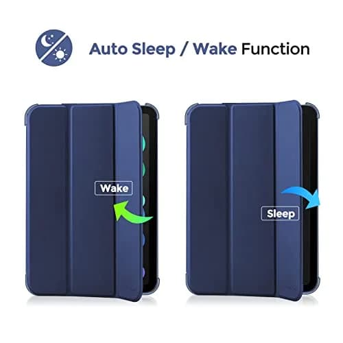 ProCase Smart Case for iPad mini 7 A17 Pro 2024/Mini 6 2021 8.3" - Navy | Slim, Protective & Supports Apple Pencil thumbnail 8