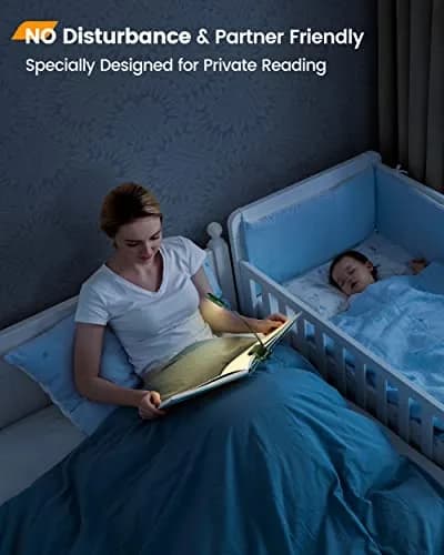 Glocusent Willow Book Light for Reading in Bed, 10 LED Bright Reading Light, Green thumbnail 6