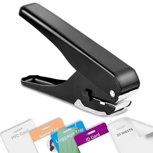Zofly Heavy-Duty Slot Puncher for ID Cards & Badges 15x4mm Oval Hole | All Metal Construction — Slot Puncher