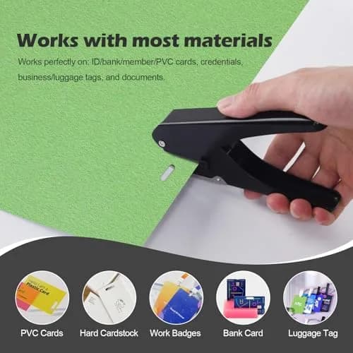 Zofly Heavy-Duty Slot Puncher for ID Cards & Badges 15x4mm Oval Hole | All Metal Construction thumbnail 5