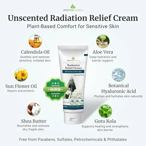 UltimateVitality Radiation Burn Relief Cream 177ml (6 oz) | Natural Calendula Formula for Radiation Patients thumbnail 2