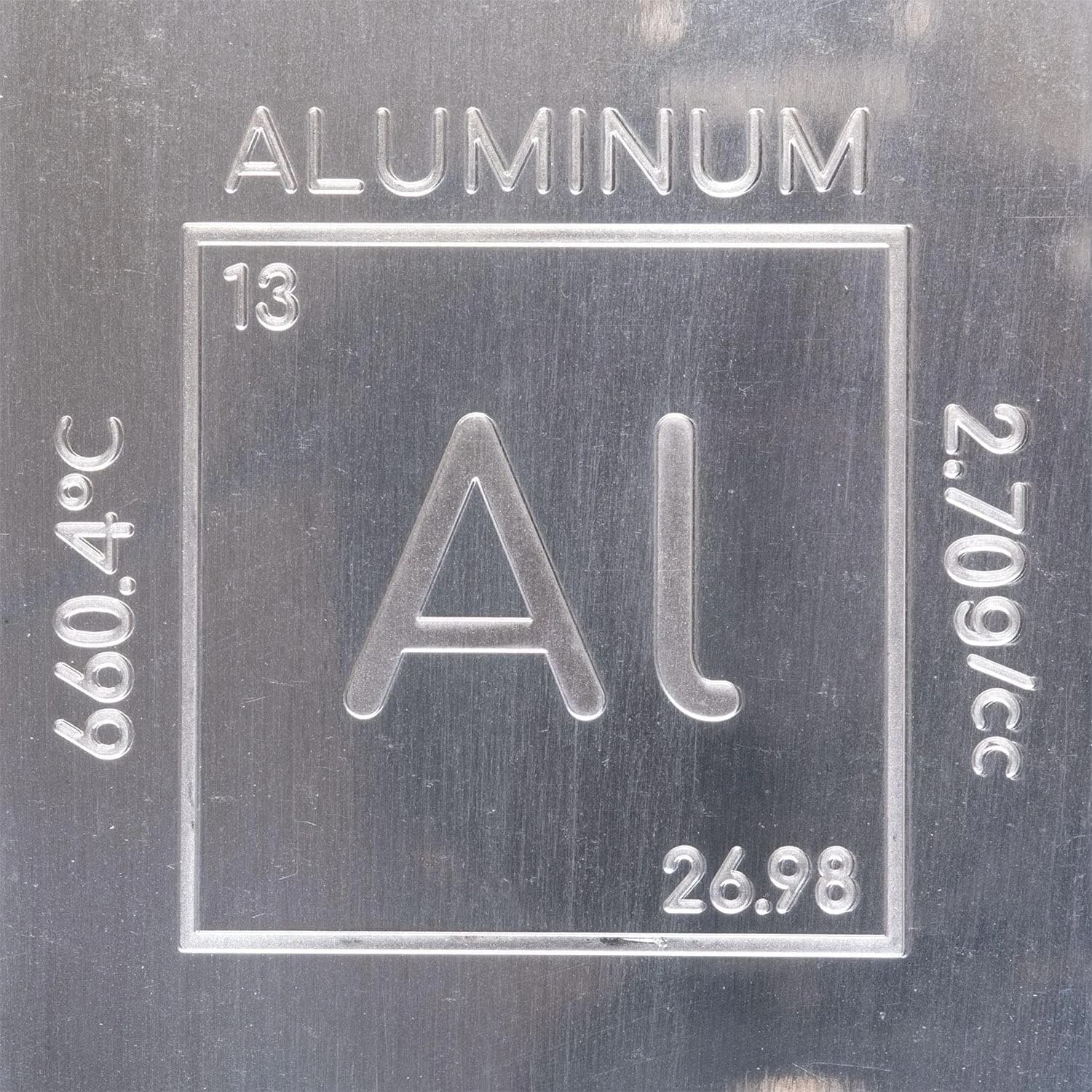 Unique Metals 1 Pound (454g) Aluminum Bar Bullion Paperweight | .999 Pure Element Design - view 5