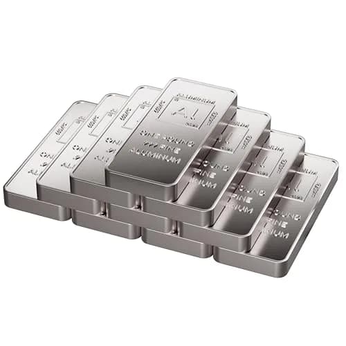 Unique Metals 1 Pound (454g) Aluminum Bar Bullion Paperweight | .999 Pure Element Design thumbnail 3