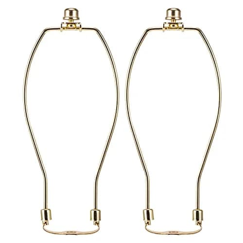 Saangseon Lamp Harp 9 Inch Polished Brass Kit (2 Sets) | Fits 3/8" Lamp Nipple thumbnail 1