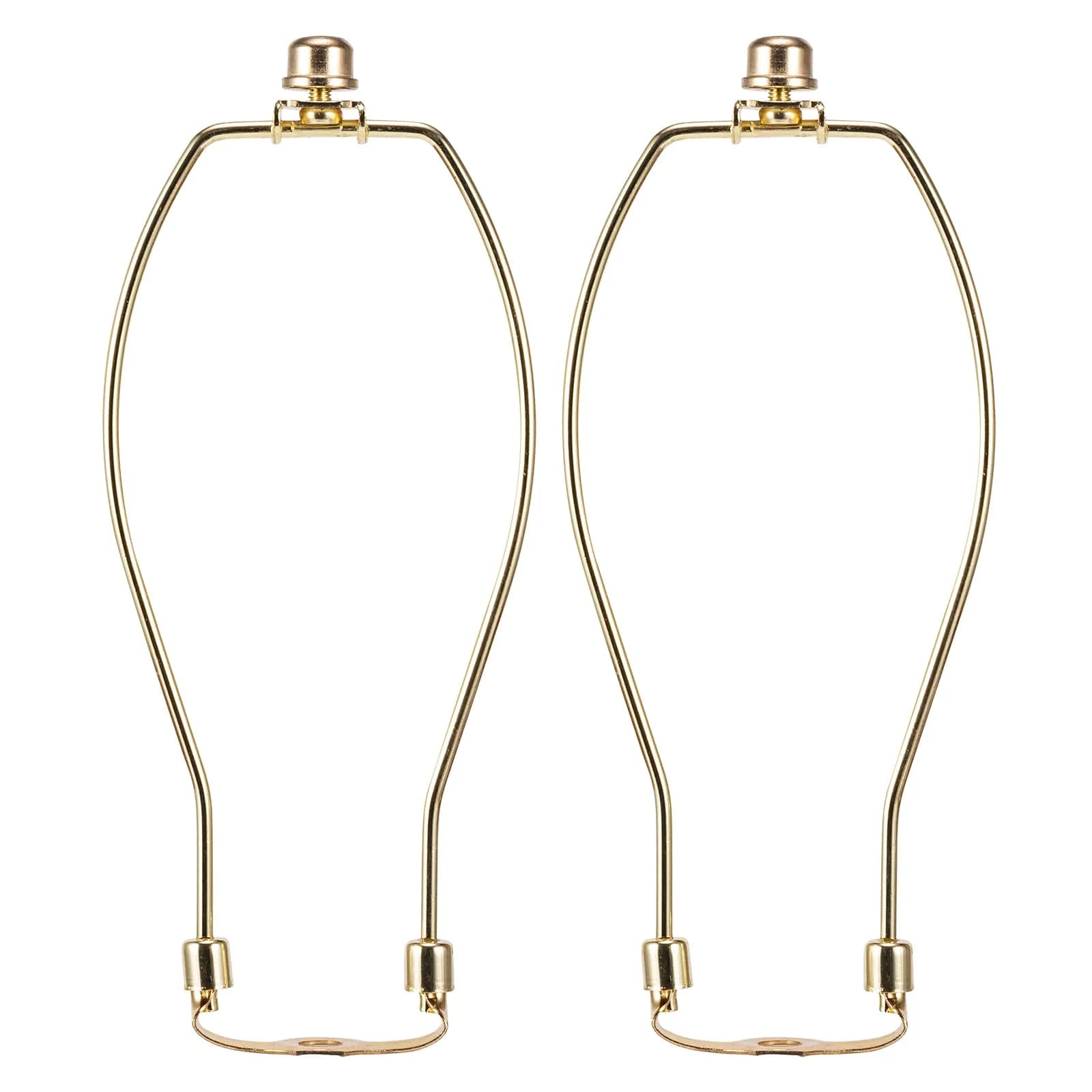 Saangseon Lamp Harp 9 Inch Polished Brass Kit (2 Sets) | Fits 3/8" Lamp Nipple - main product image