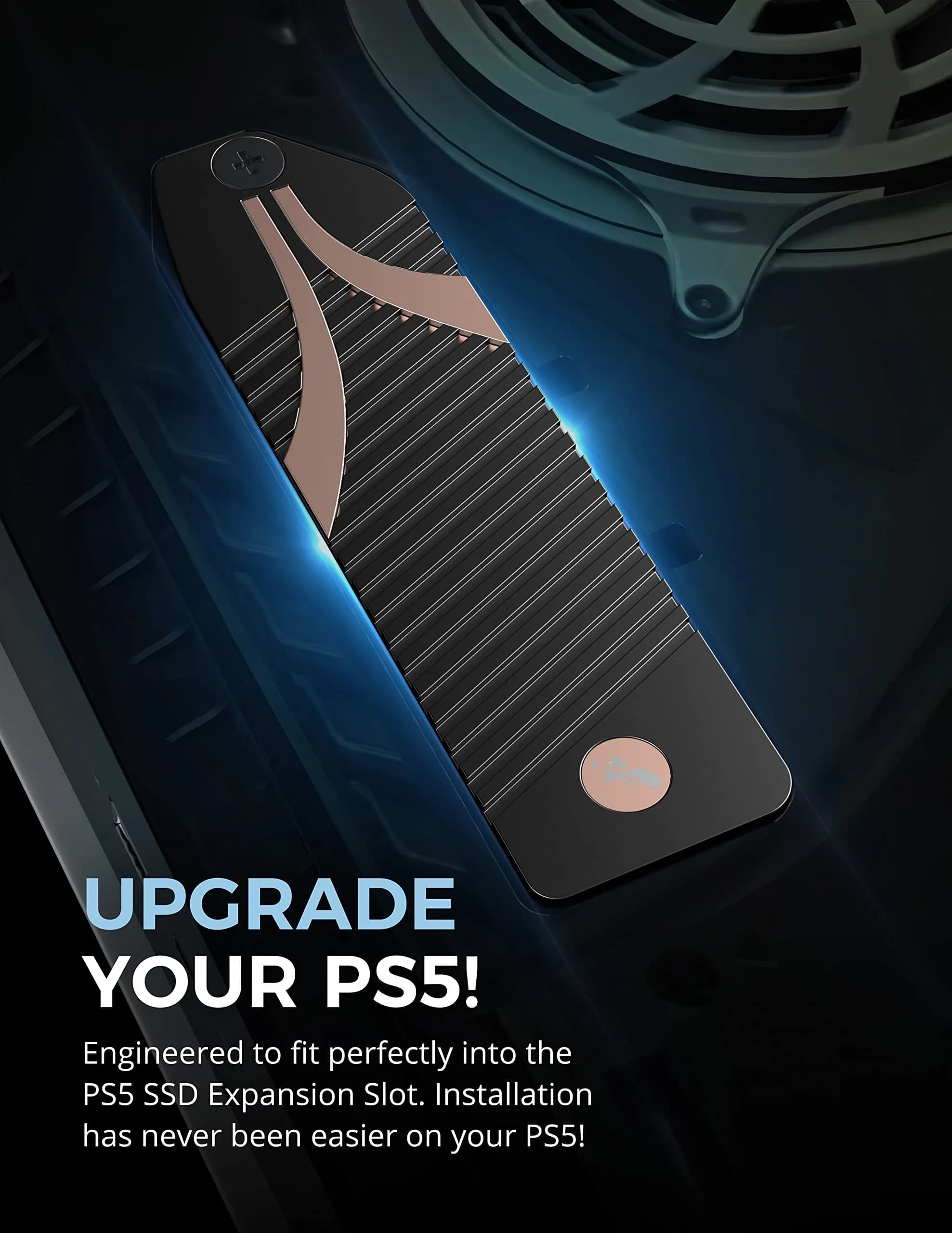 SABRENT M.2 NVMe PS5 Heatsink (SB-PSHS) | High-Performance Cooling for PS5 SSD Expansion - view 2