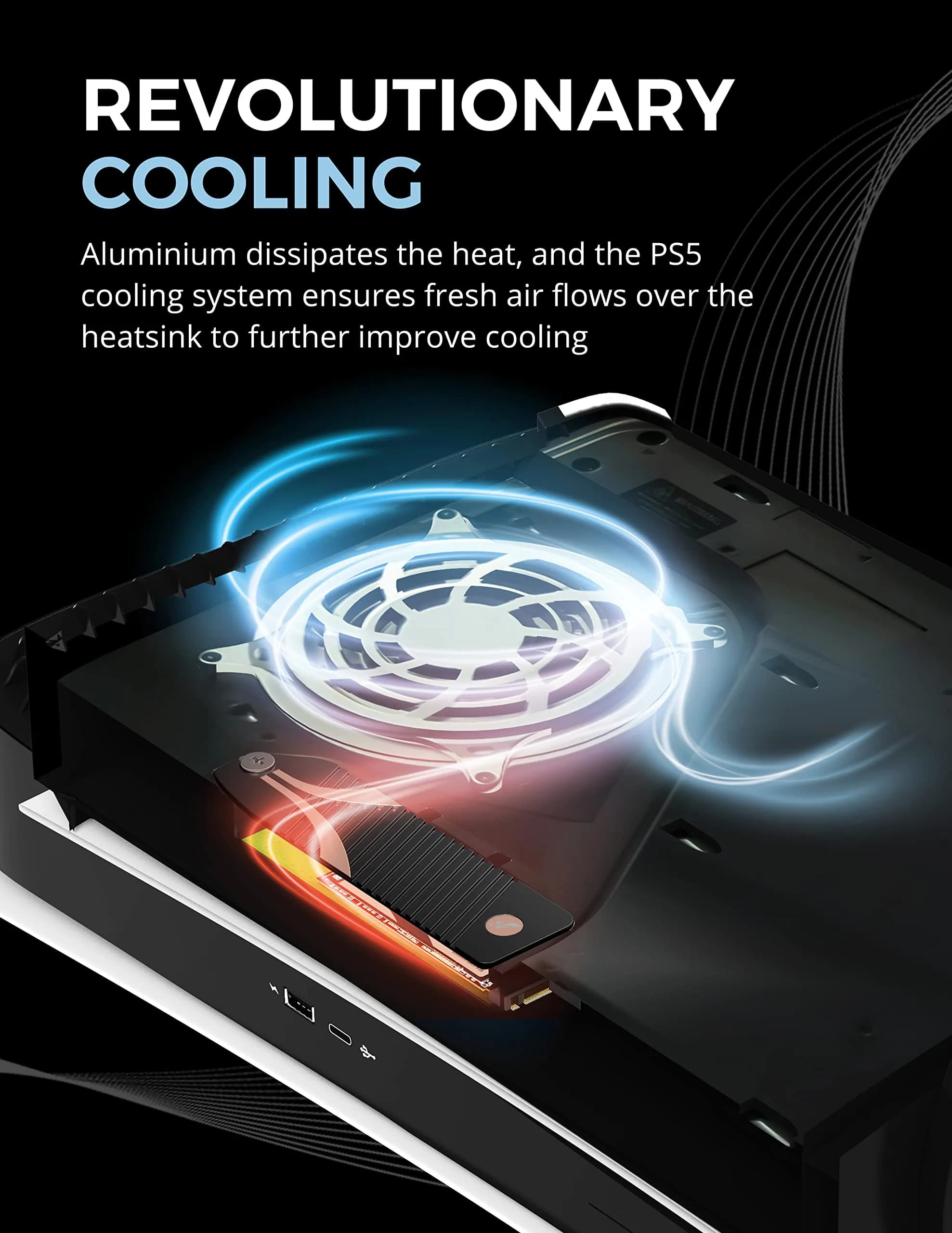 SABRENT M.2 NVMe PS5 Heatsink (SB-PSHS) | High-Performance Cooling for PS5 SSD Expansion - view 4