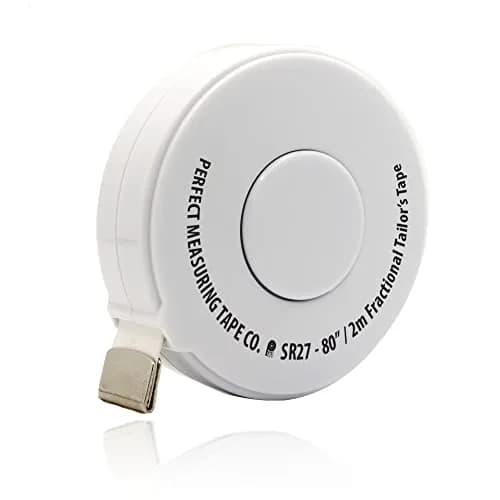 Perfect Measuring Tape - Premium Retractable Tailor’s Tape & Crafters Tape – 80" / 2m - Pocket Sized Fractional Inch & Metric Tape Measure for Fabric, Body, and Sewing Measurements thumbnail 1