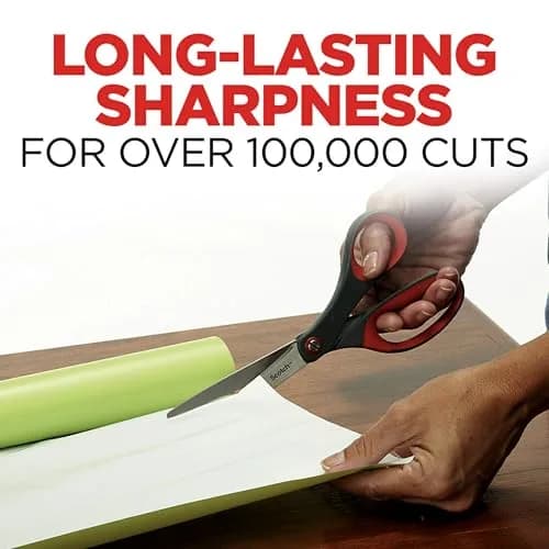Scotch 8" Precision Scissors, 3 Pack | Titanium-Fused Blades for 100,000+ Cuts thumbnail 4