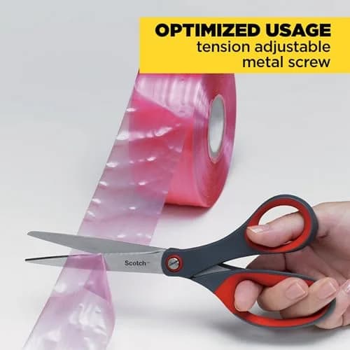 Scotch 8" Precision Scissors, 3 Pack | Titanium-Fused Blades for 100,000+ Cuts thumbnail 8