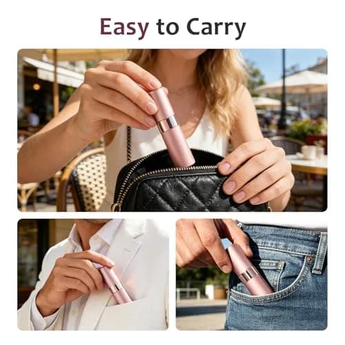 LISAPACK Refillable Perfume Bottle 8ml (0.27 Fl Oz) 3-Pack Pink | TSA Approved Travel Spray Atomizer thumbnail 5