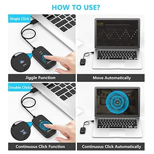 Cloudeck Mouse Jiggler M1-Black | Prevents PC Sleep & Auto Clicks thumbnail 6