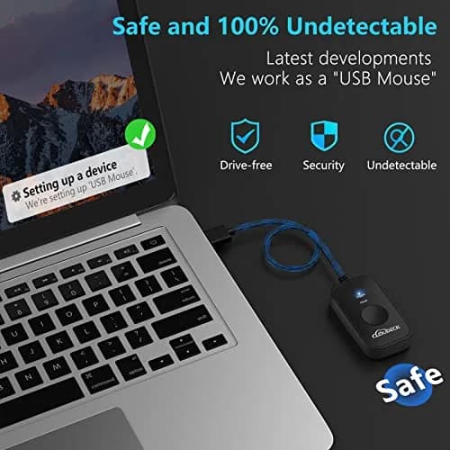 Cloudeck Mouse Jiggler M1-Black | Prevents PC Sleep & Auto Clicks thumbnail 2
