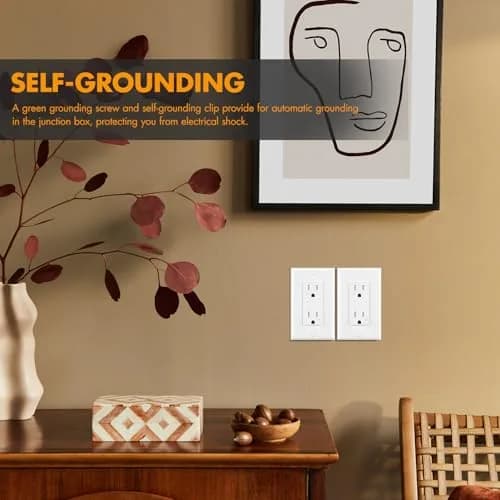 micmi 15A Electrical Outlet | Tamper Resistant, UL Listed, White, 125V thumbnail 5