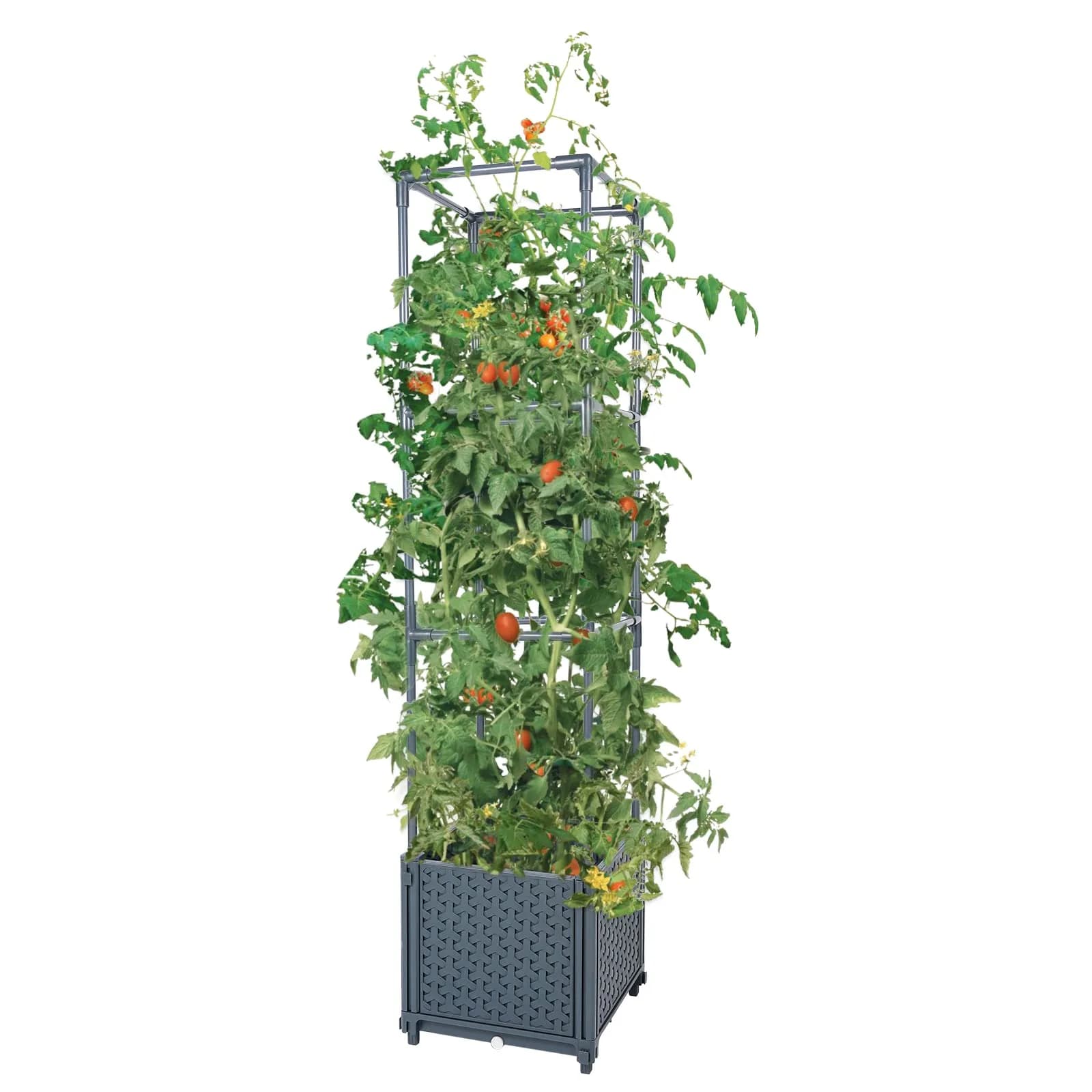 GREEN MOUNT Raised Garden Bed Planter with Trellis 41.3"H | Supports Heavy Climbing Plants