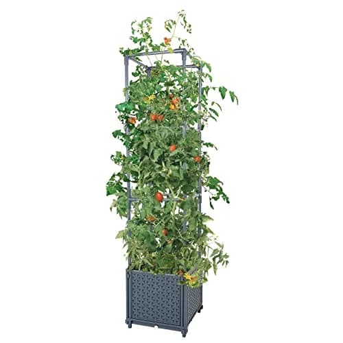 GREEN MOUNT Raised Garden Bed Planter with Trellis 41.3"H | Supports Heavy Climbing Plants thumbnail 1