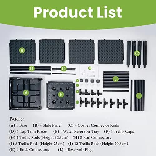 GREEN MOUNT Raised Garden Bed Planter with Trellis 41.3"H | Supports Heavy Climbing Plants thumbnail 6