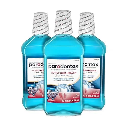 Parodontax Active Gum Health Mouthwash, 3x16.9 Fl Oz | Antibacterial, Antigingivitis, Mint thumbnail 1