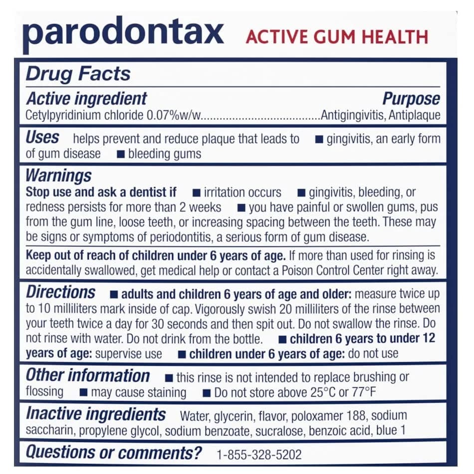 Parodontax Active Gum Health Mouthwash, 3x16.9 Fl Oz | Antibacterial, Antigingivitis, Mint thumbnail 9