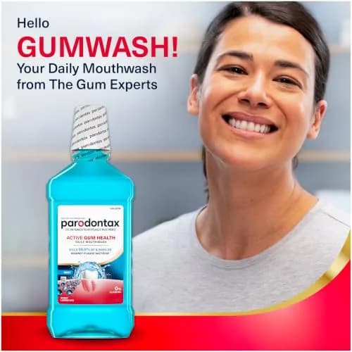 Parodontax Active Gum Health Mouthwash, 3x16.9 Fl Oz | Antibacterial, Antigingivitis, Mint thumbnail 2