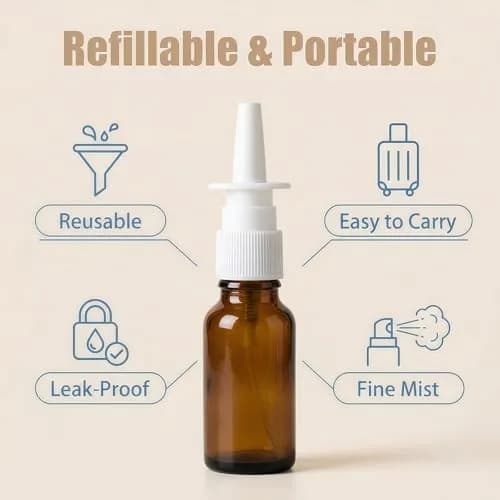 UPSTORE 30ml (1oz) Amber Glass Spray Bottles with Fine Mist Sprayers, 6-Pack | Leak-Proof & Reusable Containers thumbnail 5