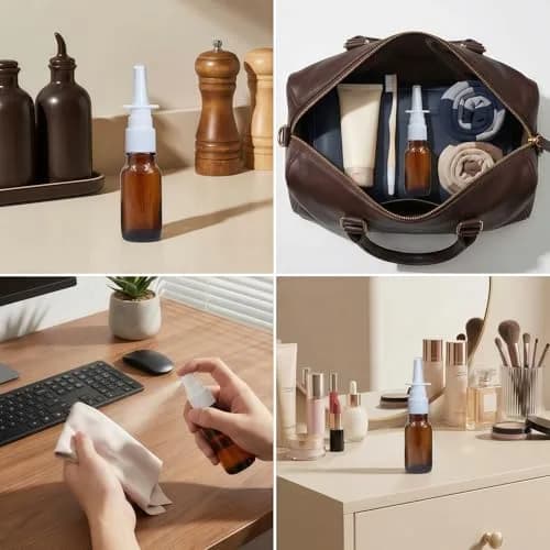 UPSTORE 30ml (1oz) Amber Glass Spray Bottles with Fine Mist Sprayers, 6-Pack | Leak-Proof & Reusable Containers thumbnail 9