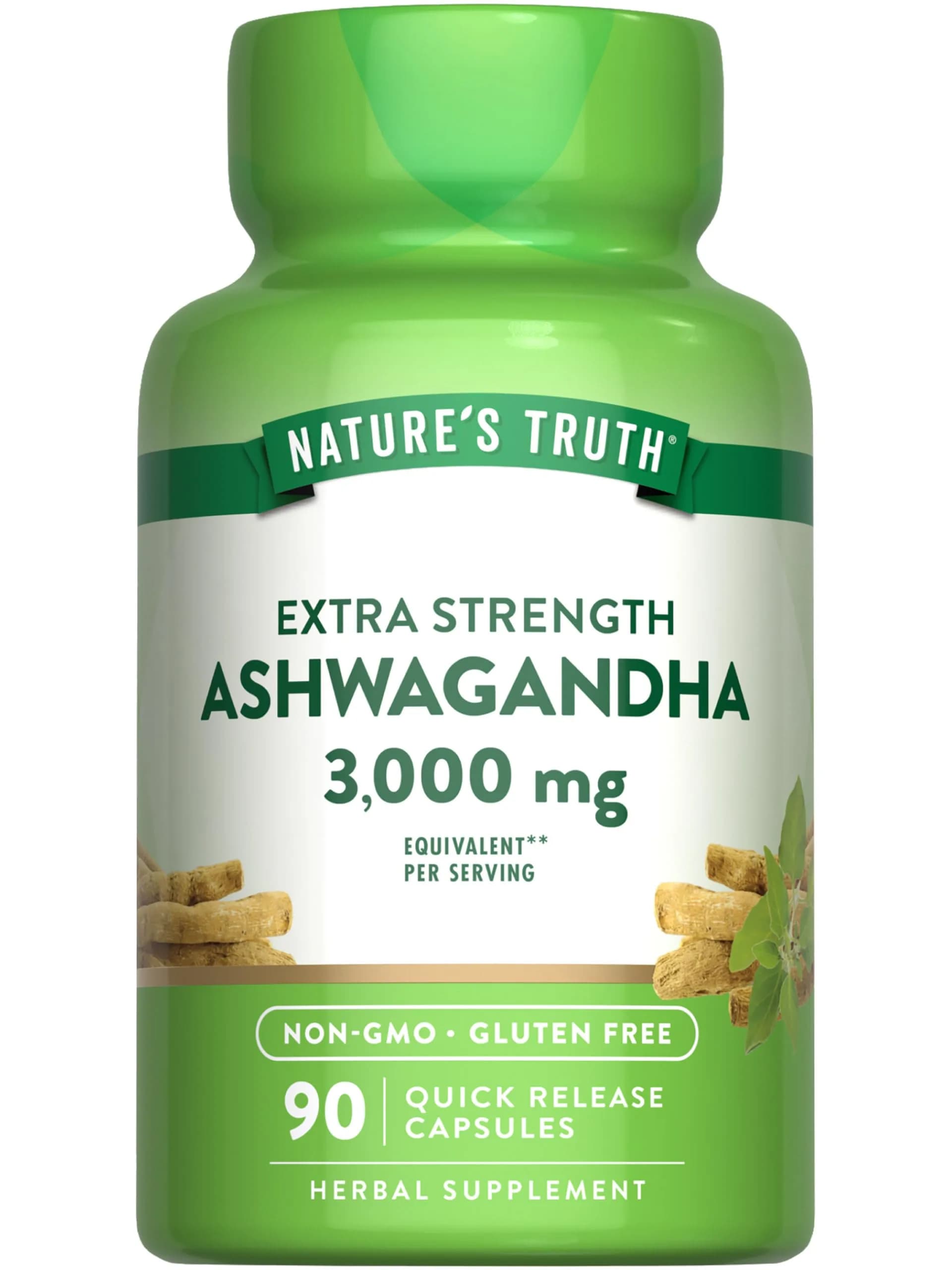 Nature's Truth Ashwagandha Capsules 90 Count | Extra Strength with Black Pepper for Adults