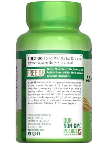 Nature's Truth Ashwagandha Capsules 90 Count | Extra Strength with Black Pepper for Adults thumbnail 7