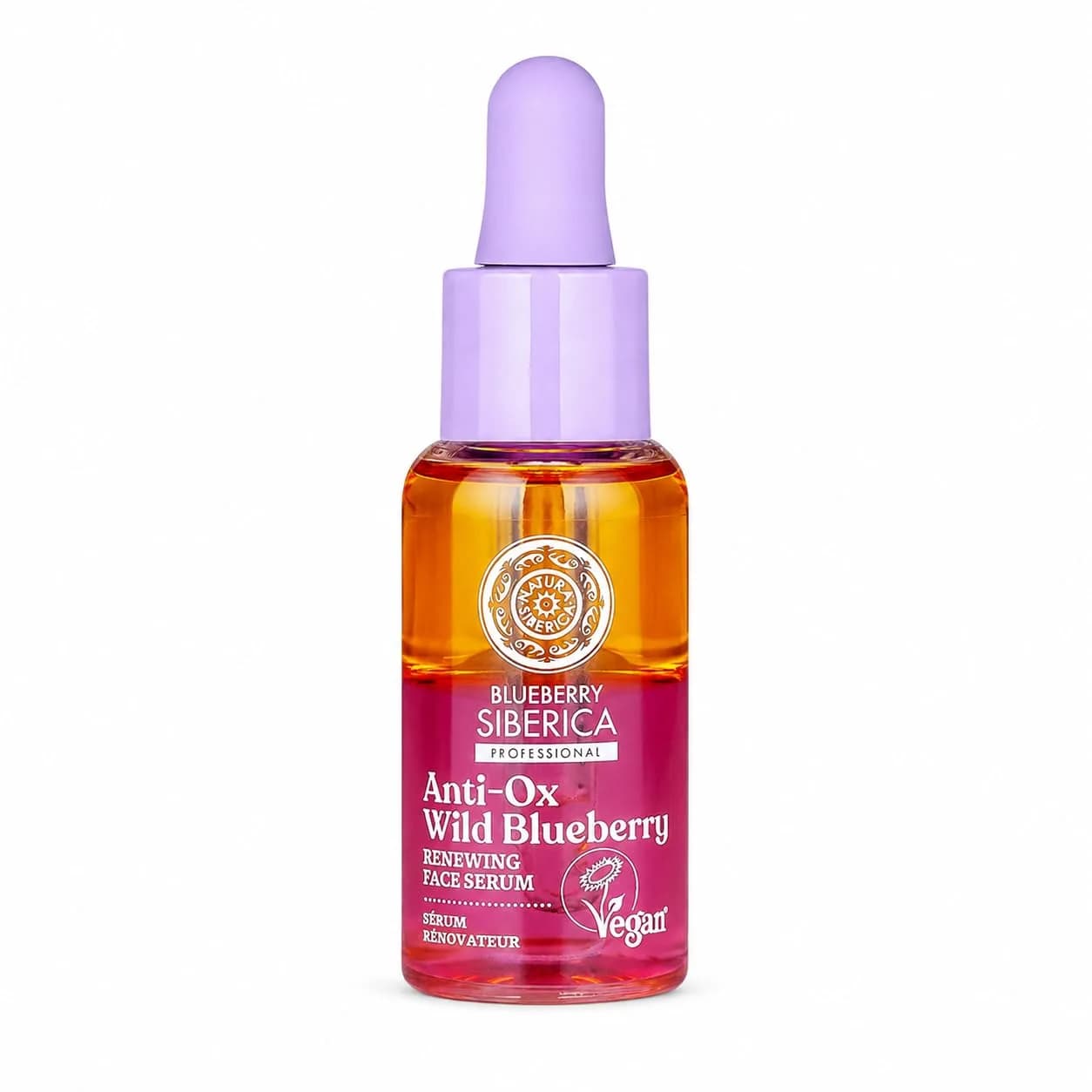 Natura Siberica Natural Anti-OX Wild Blueberry Renewing Face Serum 30ml (1 fl oz) | Antioxidant Power for Radiant Skin
