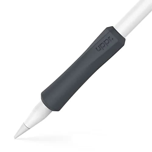 UPPERCASE NimbleGrip Silicone Ergonomic Grip Holder for Apple Pencil (Gray, 1 Pack) | Comfortable, Supportive, Compatible with All Apple Pencil Models thumbnail 1