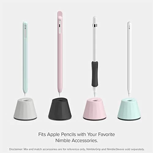 UPPERCASE NimbleGrip Silicone Ergonomic Grip Holder for Apple Pencil (Gray, 1 Pack) | Comfortable, Supportive, Compatible with All Apple Pencil Models thumbnail 7