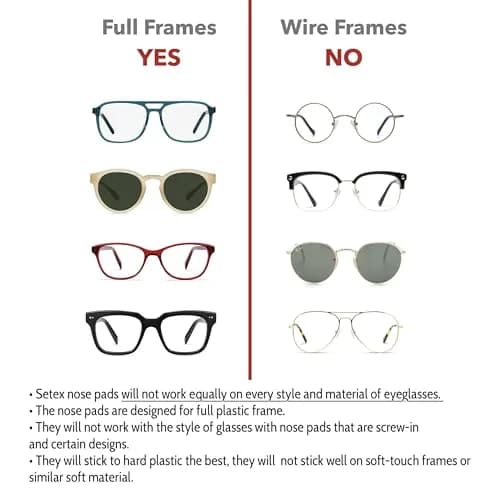 Setex Gecko Grip Thick 1.8mm Anti Slip Nose Pads for Glasses, 5 Pairs (10 Pads), Clear | Gecko-Inspired Microfiber Technology thumbnail 5