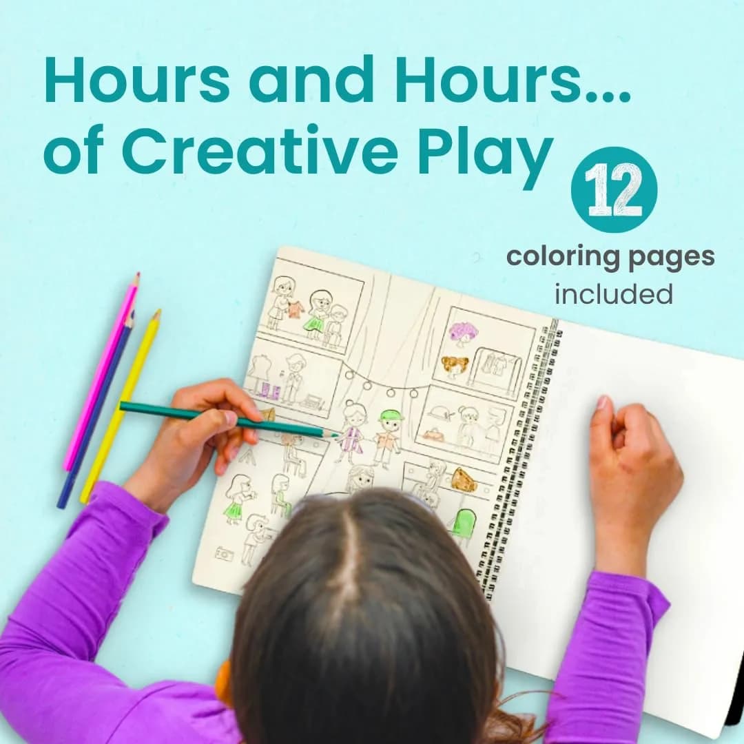 CUPKIN When I Grow Up Sticker Book & Coloring Pages, Occupations & Jobs, 12 Scenes & 12 Coloring Pages | Social Studies Kindergarten Activity Book - view 5