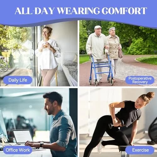 Athbavib Medical Open Toe Compression Pantyhose 20-30mmHg | Circulation & Varicose Relief for Women & Men thumbnail 7