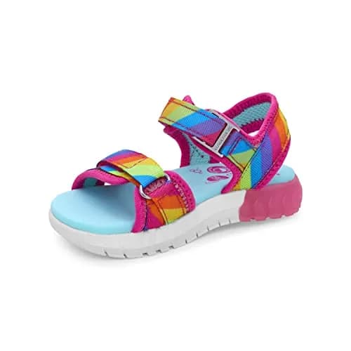 Stride Rite 360 Girls Sevita Light Up Sandal, Rainbow, 9 Toddler | Breathable, Washable Summer Shoe thumbnail 10
