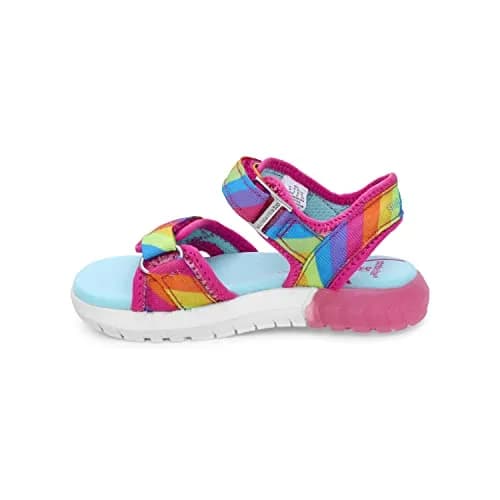 Stride Rite 360 Girls Sevita Light Up Sandal, Rainbow, 9 Toddler | Breathable, Washable Summer Shoe thumbnail 5