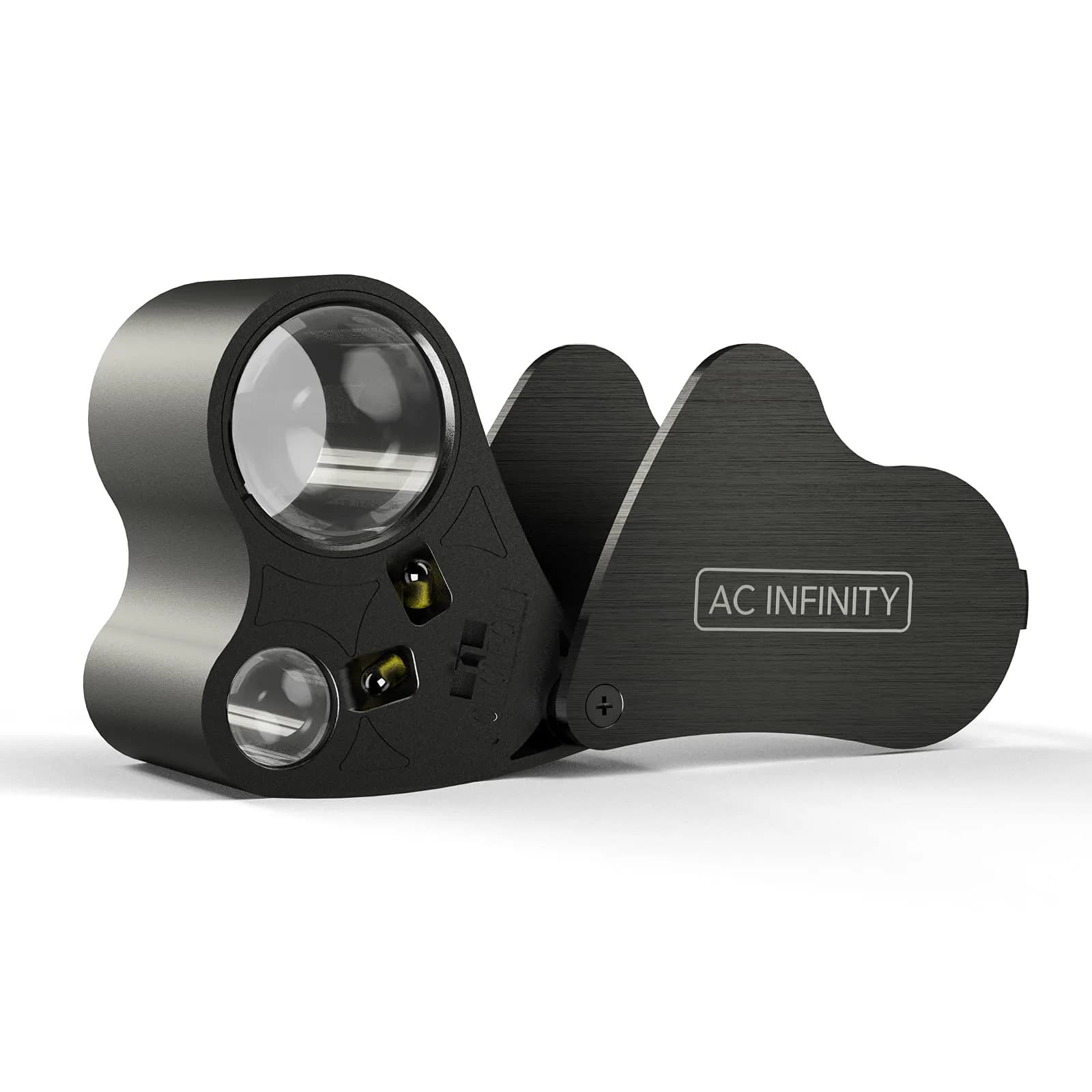 AC Infinity Illuminated Jewelers Loupe, Pocket Magnifying Glass 30x 60x | Dual Lens with LED Light