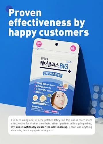 OLIVE YOUNG Hydrocolloid Spot Patch Big 81 Count | Acne & Pimple Treatment for All Skin Types thumbnail 6