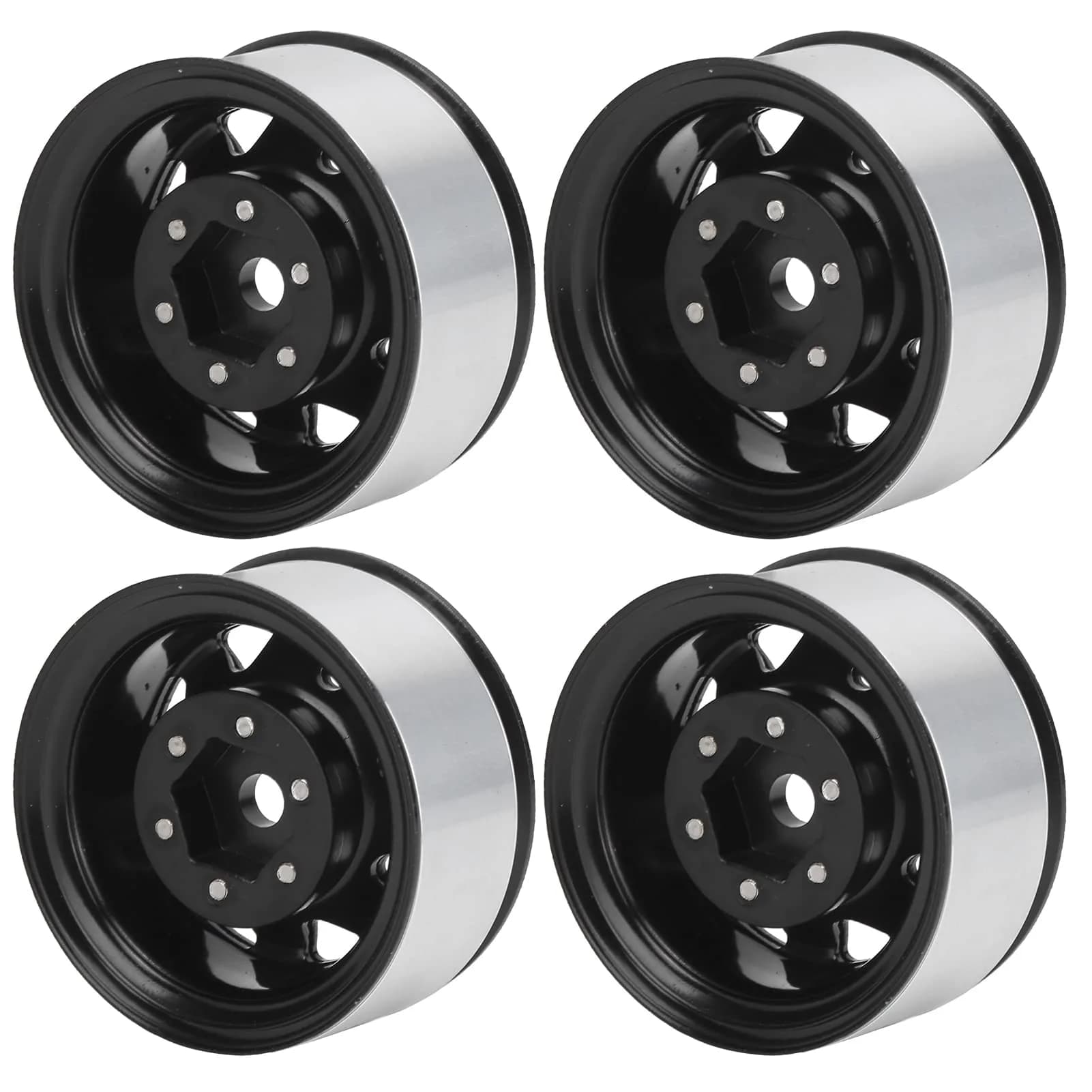 VGEBY Beadlock RC Crawler Rims 1.55 Inch Black | High Performance & Durable (70-120 chars)