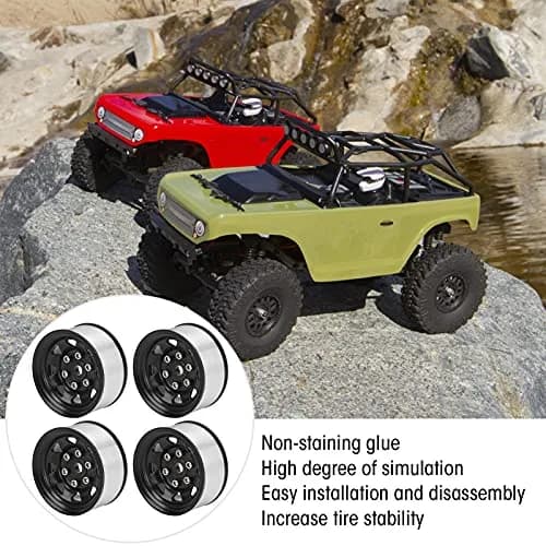 VGEBY Beadlock RC Crawler Rims 1.55 Inch Black | High Performance & Durable (70-120 chars) thumbnail 2
