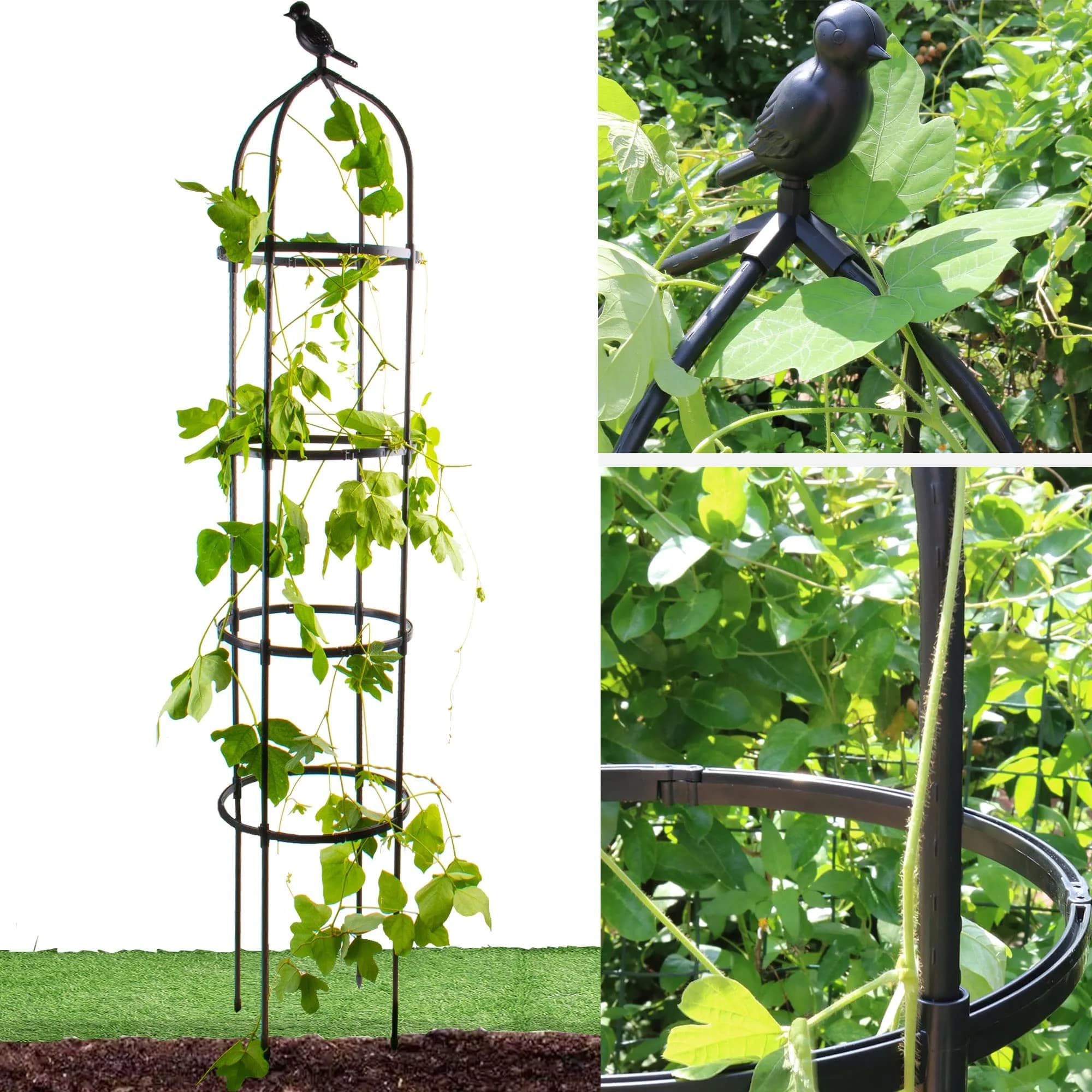 CJGQ Garden Trellis for Climbing Plants 6ft | Rustproof Metal Support Structure